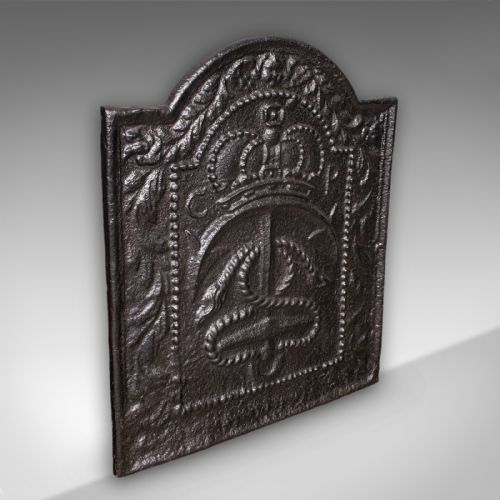 fig 3. Antique Fireplace Hearth Set, English, Cast Iron, Fire Back, Grate, Victorian