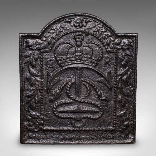 fig 4. Antique Fireplace Hearth Set, English, Cast Iron, Fire Back, Grate, Victorian