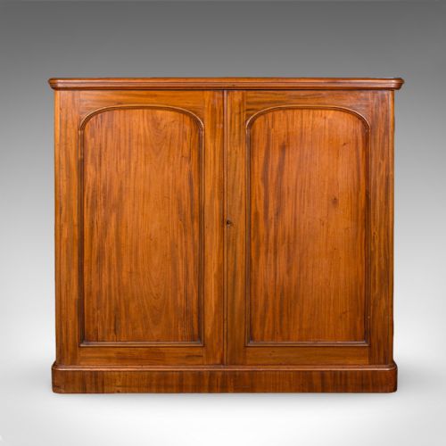 LARGE ANTIQUE CAPTAIN'S BOOKCASE ENGLISH ENCLOSED BOOK CABINET LATE VICTORIAN - ADDITIONAL PHOTO 12