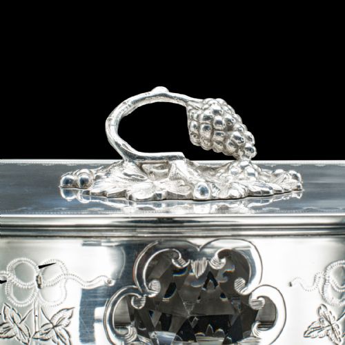 fig 2. Antique Tantalus, English, Silver Plated, Three Decanter Set, Edwardian, C.1910