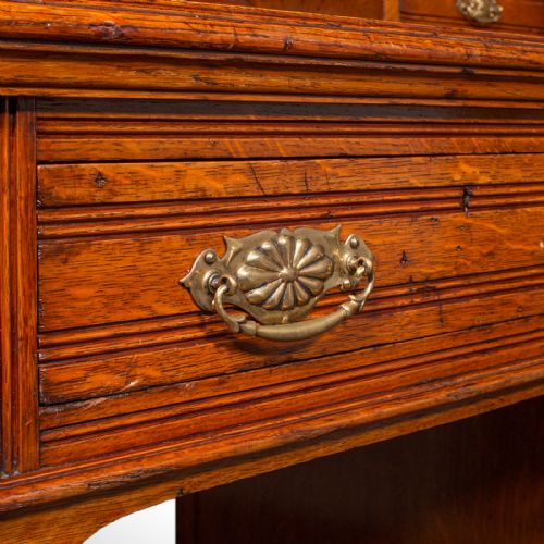 ANTIQUE ESTATE MANAGER'S KNEEHOLE DESK SCOTTISH OAK COUNTRY HOUSE VICTORIAN - ADDITIONAL PHOTO 11