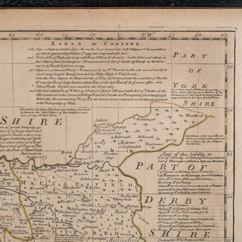 ANTIQUE CHESTER COUNTY MAP ENGLISH CHESHIRE FRAMED CARTOGRAPHY GEORGIAN - ADDITIONAL PHOTO 10