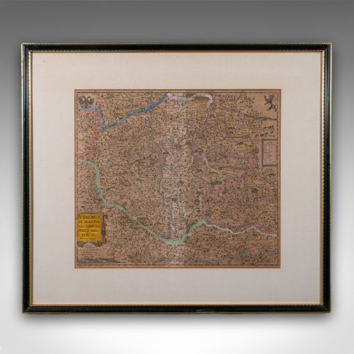 ANTIQUE MAP OF BOHEMIA DUTCH FRAMED CARTOGRAPHY JOHANNES JANSSONIUS C1630 - ADDITIONAL PHOTO 1