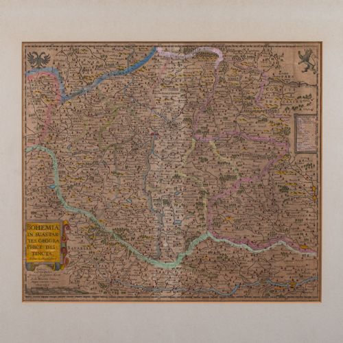 ANTIQUE MAP OF BOHEMIA DUTCH FRAMED CARTOGRAPHY JOHANNES JANSSONIUS C1630 - ADDITIONAL PHOTO 2