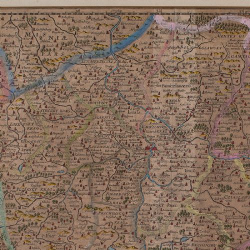 ANTIQUE MAP OF BOHEMIA DUTCH FRAMED CARTOGRAPHY JOHANNES JANSSONIUS C1630 - ADDITIONAL PHOTO 5