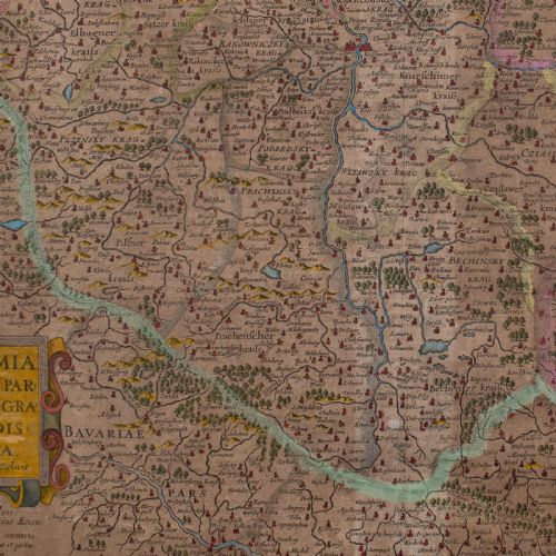 ANTIQUE MAP OF BOHEMIA DUTCH FRAMED CARTOGRAPHY JOHANNES JANSSONIUS C1630 - ADDITIONAL PHOTO 7