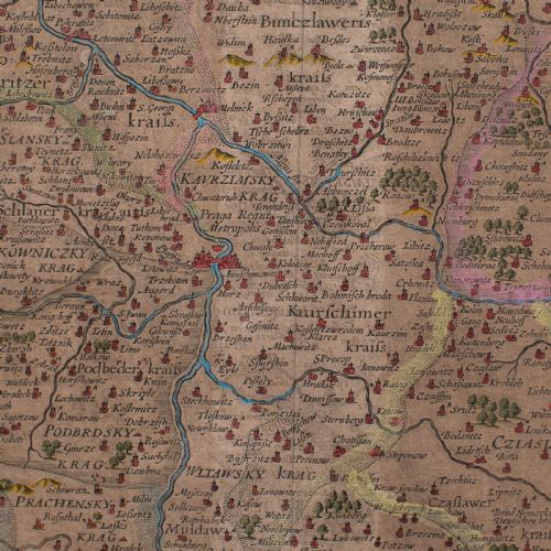 ANTIQUE MAP OF BOHEMIA DUTCH FRAMED CARTOGRAPHY JOHANNES JANSSONIUS C1630 - ADDITIONAL PHOTO 8