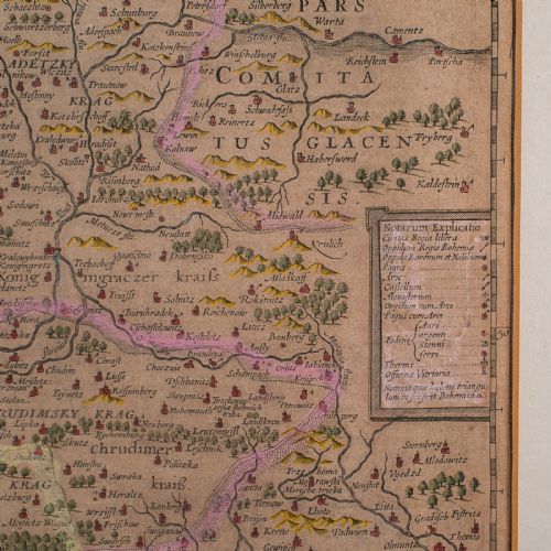 ANTIQUE MAP OF BOHEMIA DUTCH FRAMED CARTOGRAPHY JOHANNES JANSSONIUS C1630 - ADDITIONAL PHOTO 9