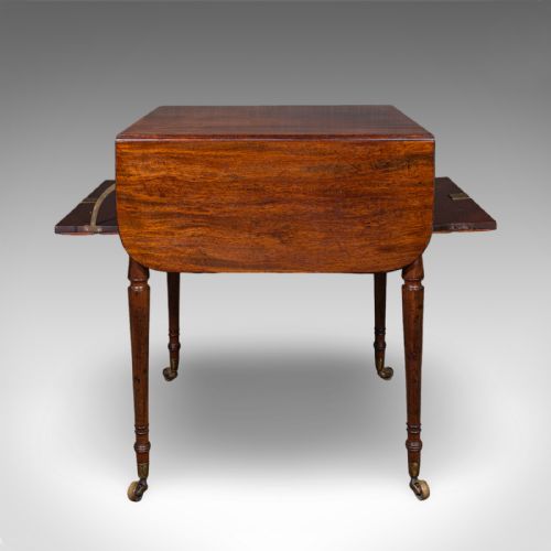 ANTIQUE READER'S TABLE ENGLISH PEMBROKE DROP LEAF OCCASIONAL REGENCY 1820 - ADDITIONAL PHOTO 2