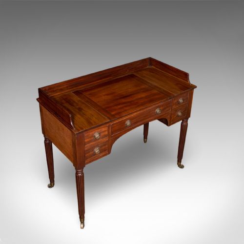 ANTIQUE WRITING TABLE ENGLISH KNEEHOLE DESK HOME OFFICE STUDY REGENCY 1820 - ADDITIONAL PHOTO 6