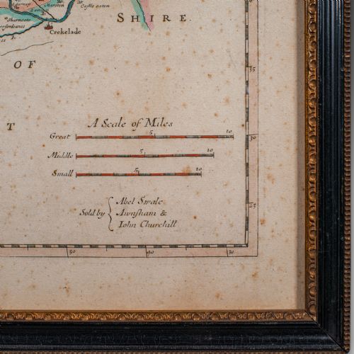 ANTIQUE GLOUCESTERSHIRE MAP ENGLISH FRAMED CARTOGRAPHY ROBERT MORDEN C1700 - ADDITIONAL PHOTO 10