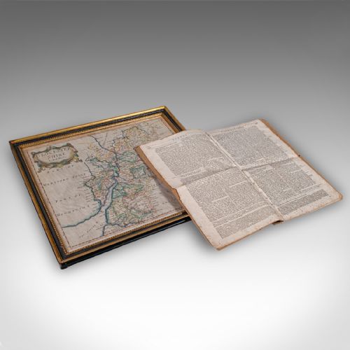 ANTIQUE GLOUCESTERSHIRE MAP ATLAS ENGLISH ROBERT MORDEN CARTOGRAPHY C1700 - ADDITIONAL PHOTO 1