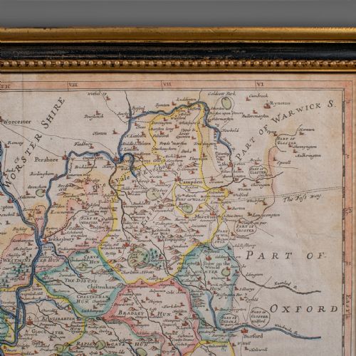 ANTIQUE GLOUCESTERSHIRE MAP ATLAS ENGLISH ROBERT MORDEN CARTOGRAPHY C1700 - ADDITIONAL PHOTO 5