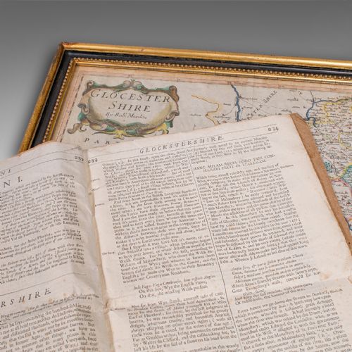 ANTIQUE GLOUCESTERSHIRE MAP ATLAS ENGLISH ROBERT MORDEN CARTOGRAPHY C1700 - ADDITIONAL PHOTO 11