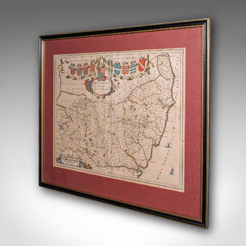 ANTIQUE SUFFOLK COUNTY MAP DUTCH ATLAS NOVUS JOAN BLAEU CARTOGRAPHY C1645 - ADDITIONAL PHOTO 3