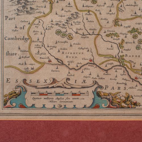 ANTIQUE SUFFOLK COUNTY MAP DUTCH ATLAS NOVUS JOAN BLAEU CARTOGRAPHY C1645 - ADDITIONAL PHOTO 7