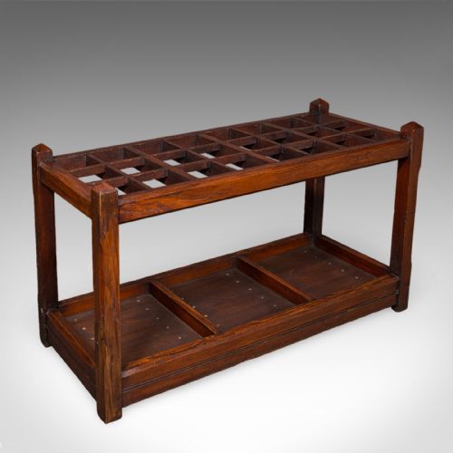 ANTIQUE COUNTRY HOUSE UMBRELLA STAND ENGLISH 24 DIVISION HALL RACK VICTORIAN - ADDITIONAL PHOTO 1