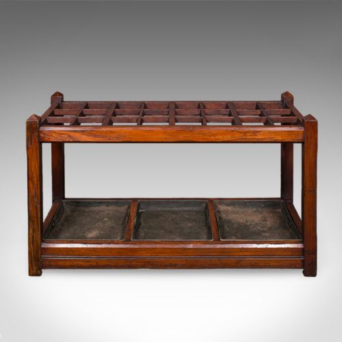 ANTIQUE COUNTRY HOUSE UMBRELLA STAND ENGLISH 24 DIVISION HALL RACK VICTORIAN - ADDITIONAL PHOTO 2