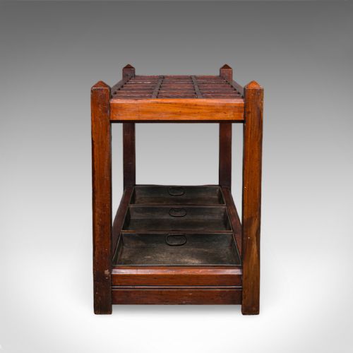 ANTIQUE COUNTRY HOUSE UMBRELLA STAND ENGLISH 24 DIVISION HALL RACK VICTORIAN - ADDITIONAL PHOTO 3