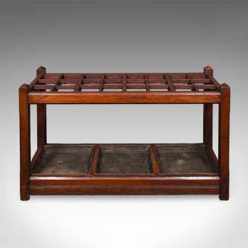 ANTIQUE COUNTRY HOUSE UMBRELLA STAND ENGLISH 24 DIVISION HALL RACK VICTORIAN - ADDITIONAL PHOTO 4