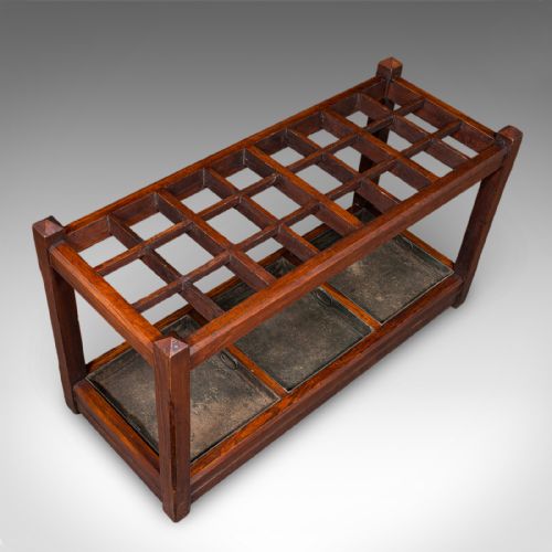 ANTIQUE COUNTRY HOUSE UMBRELLA STAND ENGLISH 24 DIVISION HALL RACK VICTORIAN - ADDITIONAL PHOTO 6