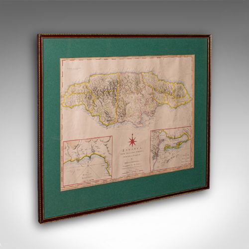 ANTIQUE JAMAICA MAP ENGLISH CARIBBEAN CARTOGRAPHY THOMAS JEFFERYS GEORGIAN - ADDITIONAL PHOTO 1