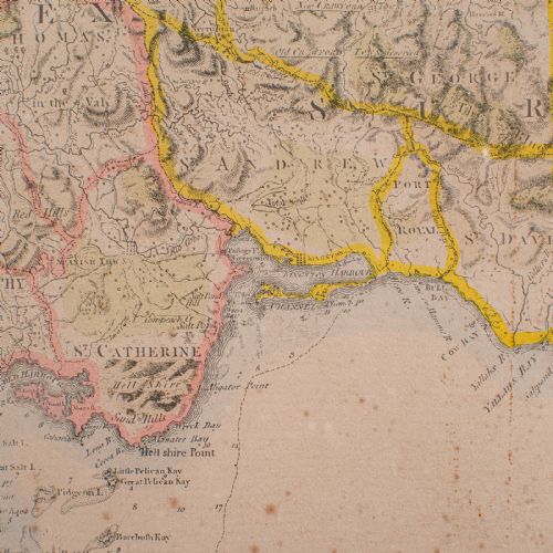 ANTIQUE JAMAICA MAP ENGLISH CARIBBEAN CARTOGRAPHY THOMAS JEFFERYS GEORGIAN - ADDITIONAL PHOTO 8