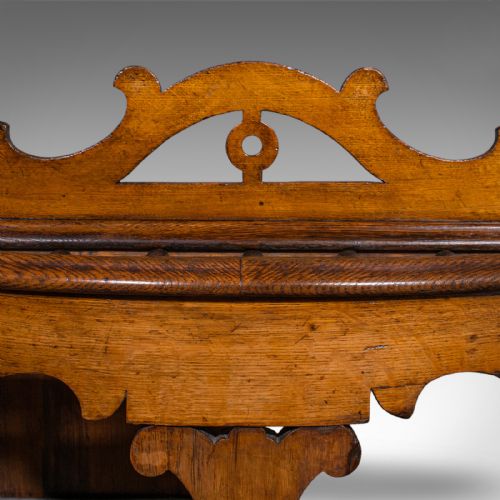ANTIQUE COUNTRY HOUSE HALL STAND SCOTTISH DEMI LUNE OAK UMBRELLA VICTORIAN - ADDITIONAL PHOTO 8