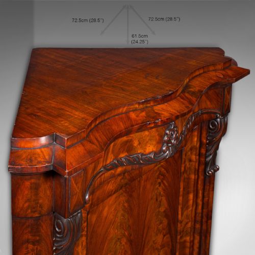 fig 3. Large Antique Corner Cabinet, English, Free-standing, Cupboard, High Victorian