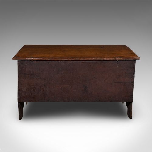 ANTIQUE LINEN CHEST ENGLISH CARVED OAK COFFER BAY WINDOW SEAT WILLIAM III - ADDITIONAL PHOTO 4