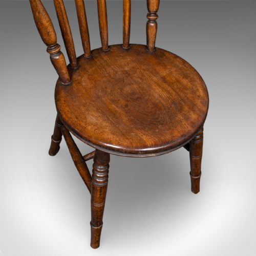 SET OF 4 ANTIQUE STATION CHAIRS ENGLISH BEECH DINING SEAT RECEPTION EDWARDIAN - ADDITIONAL PHOTO 10