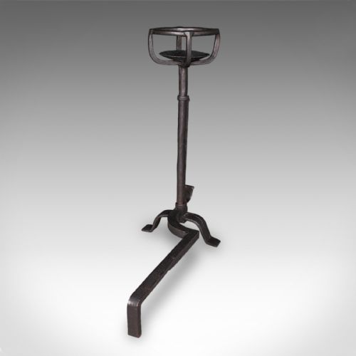 ANTIQUE FIREPLACE SET ENGLISH CAST IRON FIRE BASKET MULLING ANDIRON GEORGIAN - ADDITIONAL PHOTO 8