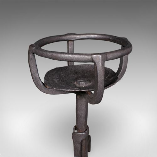 ANTIQUE FIREPLACE SET ENGLISH CAST IRON FIRE BASKET MULLING ANDIRON GEORGIAN - ADDITIONAL PHOTO 9