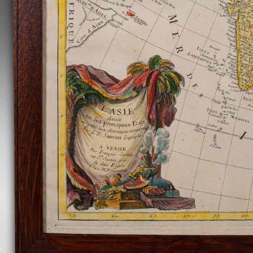 ANTIQUE MAP OF ASIA FRENCH FRAMED ATLAS CONTINENTAL CARTOGRAPHY GEORGIAN - ADDITIONAL PHOTO 5