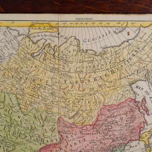 ANTIQUE MAP OF ASIA FRENCH FRAMED ATLAS CONTINENTAL CARTOGRAPHY GEORGIAN - ADDITIONAL PHOTO 7