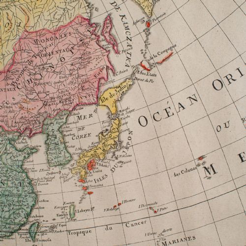 ANTIQUE MAP OF ASIA FRENCH FRAMED ATLAS CONTINENTAL CARTOGRAPHY GEORGIAN - ADDITIONAL PHOTO 10
