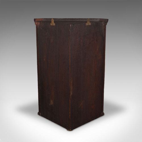 SMALL ANTIQUE GLAZED CORNER CUPBOARD ENGLISH WALL DISPLAY CABINET EDWARDIAN - ADDITIONAL PHOTO 4