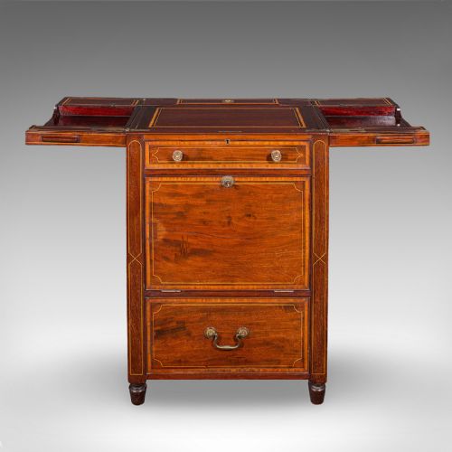 fig 3. Antique Cocktail Cabinet, English, Counterweighted Bar, Albert Barker, Victorian