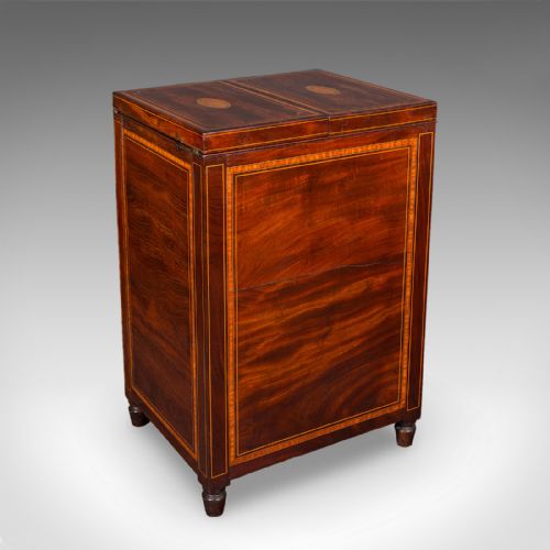 fig 4. Antique Cocktail Cabinet, English, Counterweighted Bar, Albert Barker, Victorian
