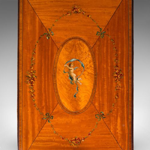 ANTIQUE PEMBROKE TABLE ENGLISH SATINWOOD DROP LEAF OCCASIONAL TEA REGENCY - ADDITIONAL PHOTO 8