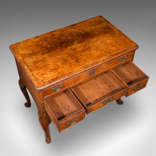 ANTIQUE LOWBOY ENGLISH WALNUT CORRESPONDENCE SCHOLAR'S TABLE GEORGIAN 1760 - ADDITIONAL PHOTO 4