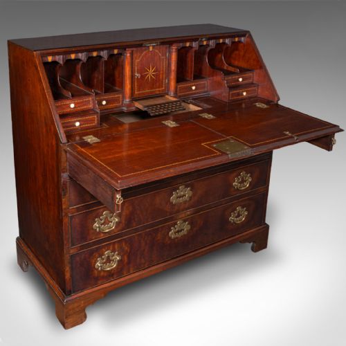 RARE ANTIQUE BARRISTER'S BUREAU ENGLISH SECRETARY ESCRITOIRE GEORGIAN C1760 - ADDITIONAL PHOTO 1