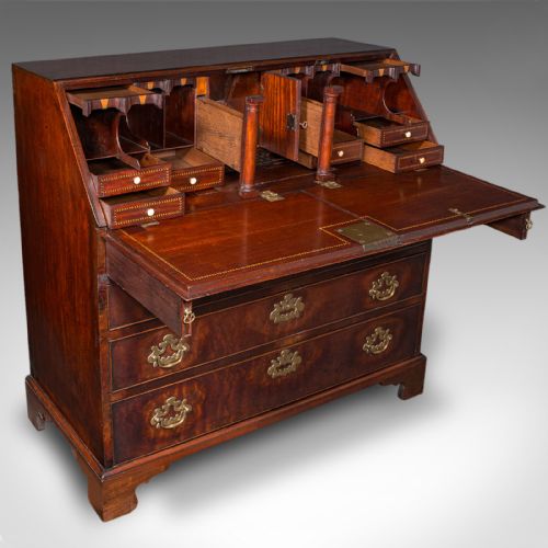 RARE ANTIQUE BARRISTER'S BUREAU ENGLISH SECRETARY ESCRITOIRE GEORGIAN C1760 - ADDITIONAL PHOTO 2