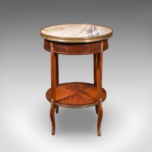 fig 2. Antique Lounge Side Table, Italian, Marble, Wine, Occasional, Victorian, C.1900