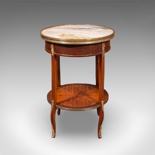 fig 3. Antique Lounge Side Table, Italian, Marble, Wine, Occasional, Victorian, C.1900