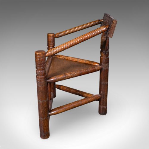 ANTIQUE OLD SAXON ARMCHAIR ENGLISH OAK TURNER'S CHAIR ELBOW SEAT VICTORIAN - ADDITIONAL PHOTO 2