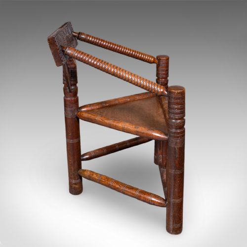 ANTIQUE OLD SAXON ARMCHAIR ENGLISH OAK TURNER'S CHAIR ELBOW SEAT VICTORIAN - ADDITIONAL PHOTO 4