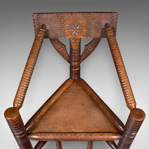 ANTIQUE OLD SAXON ARMCHAIR ENGLISH OAK TURNER'S CHAIR ELBOW SEAT VICTORIAN - ADDITIONAL PHOTO 5