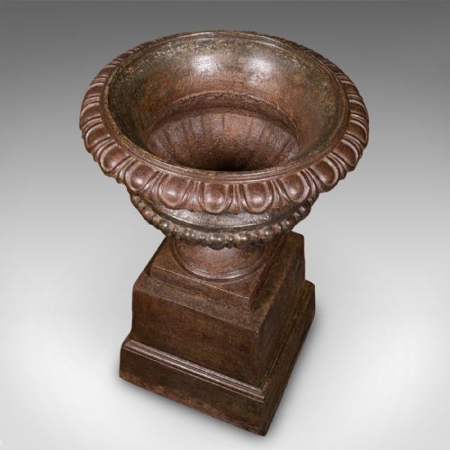 PAIR OF ANTIQUE GARDEN PLANTERS ENGLISH OUTDOOR DISPLAY URN VICTORIAN C1850 - ADDITIONAL PHOTO 6