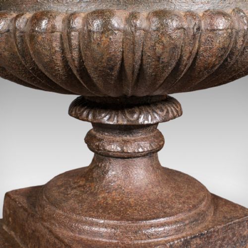 PAIR OF ANTIQUE GARDEN PLANTERS ENGLISH OUTDOOR DISPLAY URN VICTORIAN C1850 - ADDITIONAL PHOTO 10